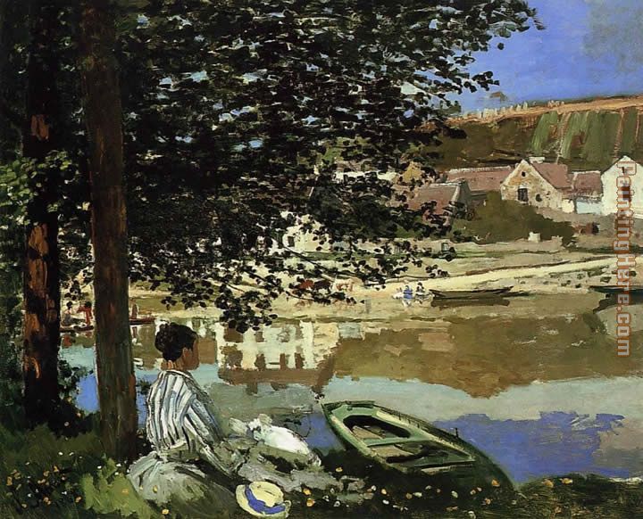 Claude Monet River Scene at Bennecourt